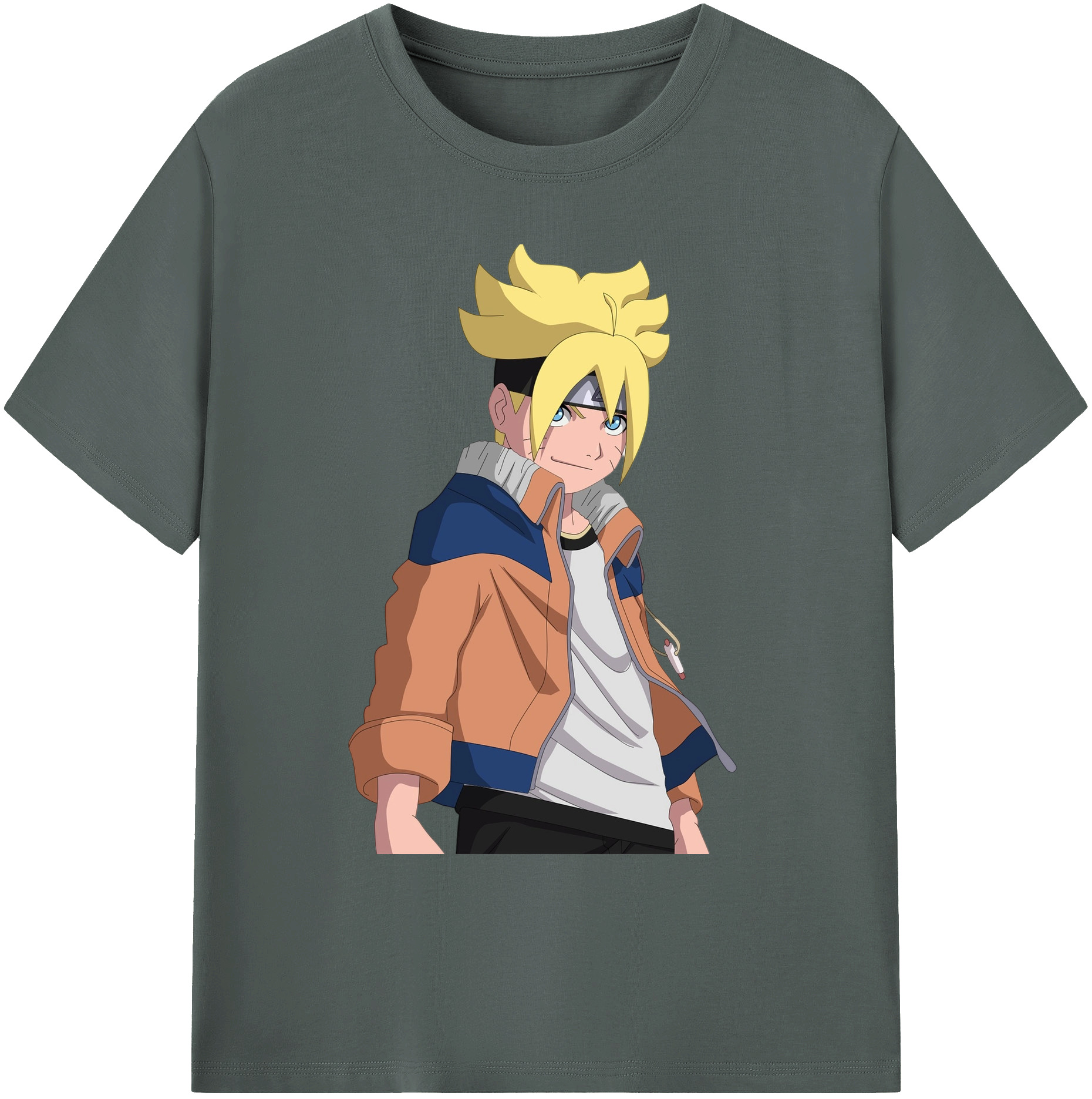 （画像用） NARUTO -ナルト- うずまき ナルト Uzumaki Naruto 綿100％ メンズ半袖Tシャツ｜肌触りやわらか＆通気性
